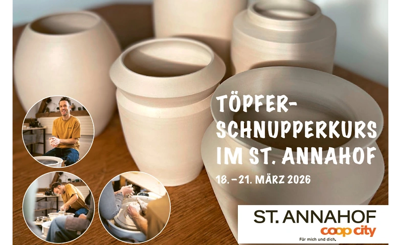 2-st&uuml;ndiger T&ouml;pfer-Schnupperkurs im Coop City St. Annahof Tickets