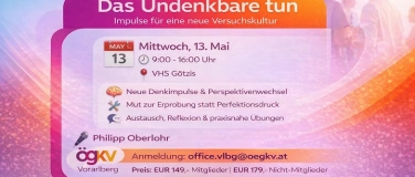 Event-Image for 'DAS•UN•DENKBARE•TUN &ndash; Impulse f&uuml;r eine #Versuchskultur'