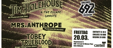 Event-Image for 'Tim Holehouse & the Escapegoats,mrs.anthrope,Tobey Trueblood'