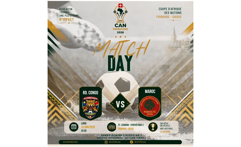 CAN Fribourg : R.D. Congo  vs Maroc Billets