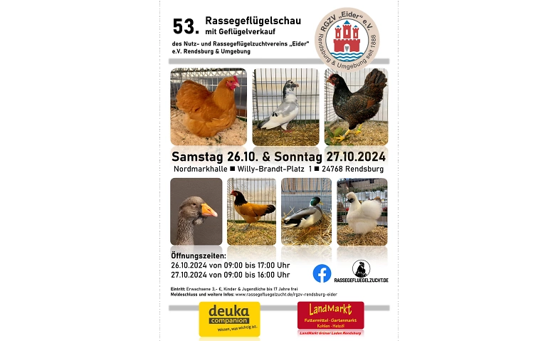 53. Rassegefl&uuml;gelschau mit Gefl&uuml;gelverkauf ${singleEventLocation} Tickets