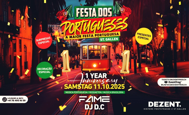 FESTA DOS PORTUGUESES @DEZENT CLUB ST.GALLEN DEZENT., Hintere Poststrasse 2, 9000 St. Gallen Tickets