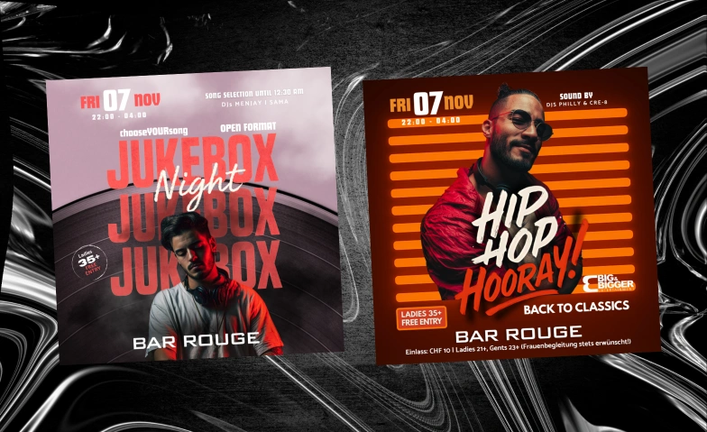 JUKEBOX x HipHop Hooray Bar Rouge - Rooftop Bar & Club, Messeplatz 10, 4058 Basel Billets