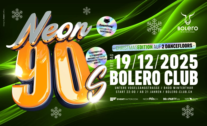 Neon 90's - Christmas Edition - Die 90er Party in Winterthur Bolero Club & Lounge, Untere Vogelsangstrasse 8, 8400 Winterthur Tickets