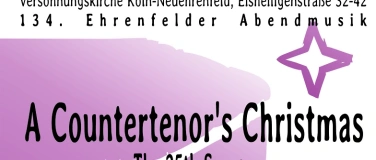 Event-Image for 'A COUNTERTENOR'S CHRISTMAS 2025 - 25th Season'