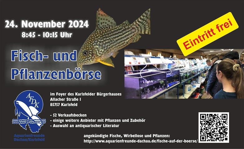 Fisch &ndash; und Pflanzenb&ouml;rse Aquarienfreunde Dachau/Karlsfeld ${singleEventLocation} Tickets