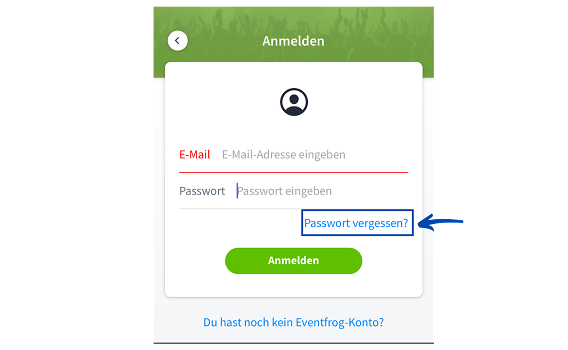 App PW vergessen DE