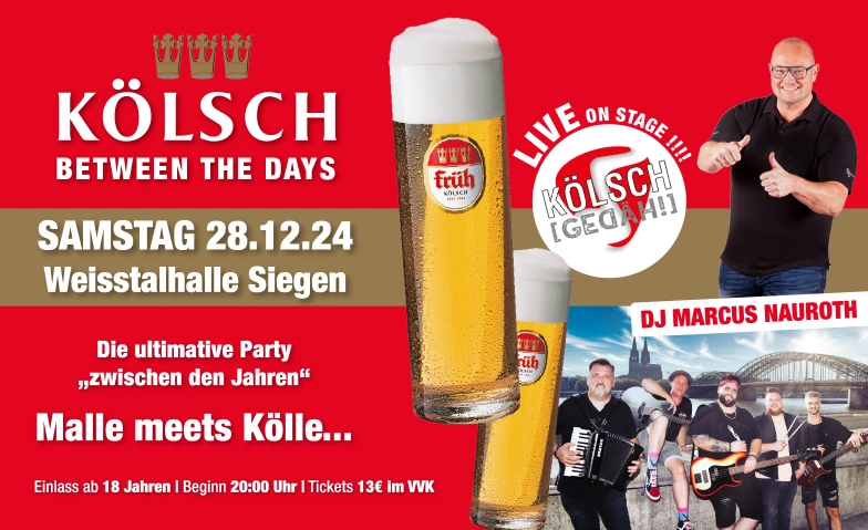 KÖLSCH BETWEEN THE DAYS Weisstalhalle, Blumertsfeld 2, 57074 Siegen Tickets