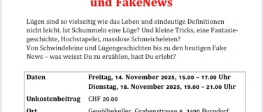 Event-Image for 'Erzählcafé "Vom Reinlegen, Lügen, Schwindeln und FakeNews'