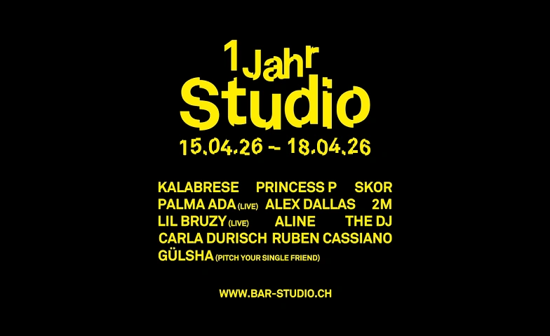 3-Tages-Pass: 1 JAHR STUDIO Tickets