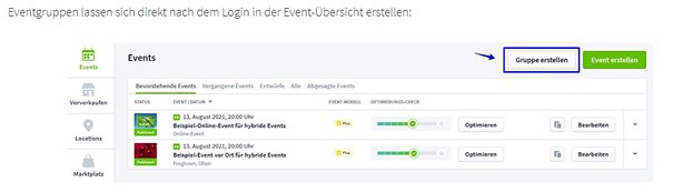 blog hybridevent gruppe erstellen