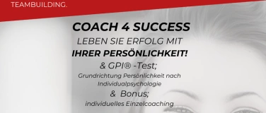 Event-Image for 'Coaching 4 success - Erfolg mit Ihrer Persönlichkeit!'