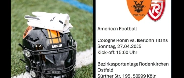Event-Image for 'American Football: Cologne Ronin vs. Iserlohn Titans'