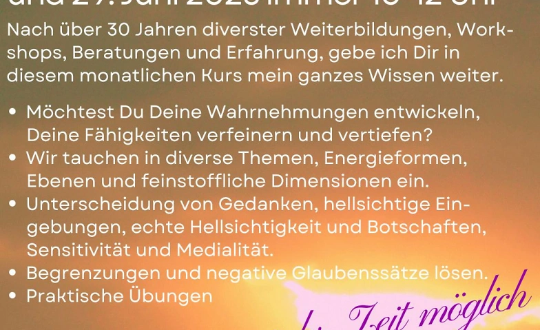 Spiritueller Entwicklungskurs - Einstieg jeder Zeit m&ouml;glich Billets