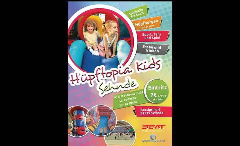 Hüpftopia Kids Sehnde B.e.a.t Athletikzentrum GmbH Tickets