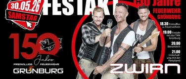 Event-Image for 'Jubil&auml;umsfest 150 Jahre Feuerwehr Gr&uuml;nburg Festakt'