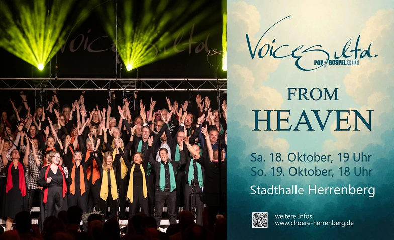 From Heaven &ndash; Jahreskonzert Voices ltd. (Samstag) Tickets