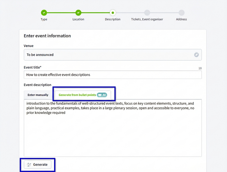Eventbeschreibung EN 1