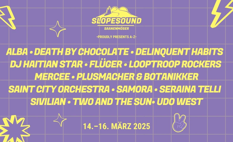 Slopesound Festival Saanenmöser 2025 Why Knot, Hornbergstrasse 22, 3777 Saanenmöser Billets