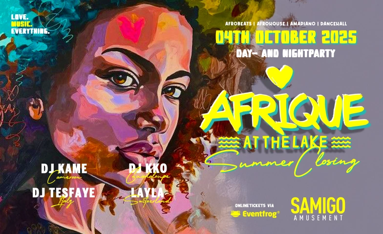 AFRIQUE SUMMER CLOSING @ THE LAKE Samigo Amusement, Mythenquai 59, 8002 Zürich Billets