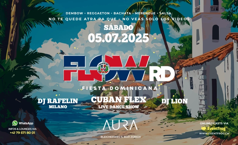 FLOW RD - AURA CLUB Aura, Bleicherweg 5, 8001 Zürich Tickets