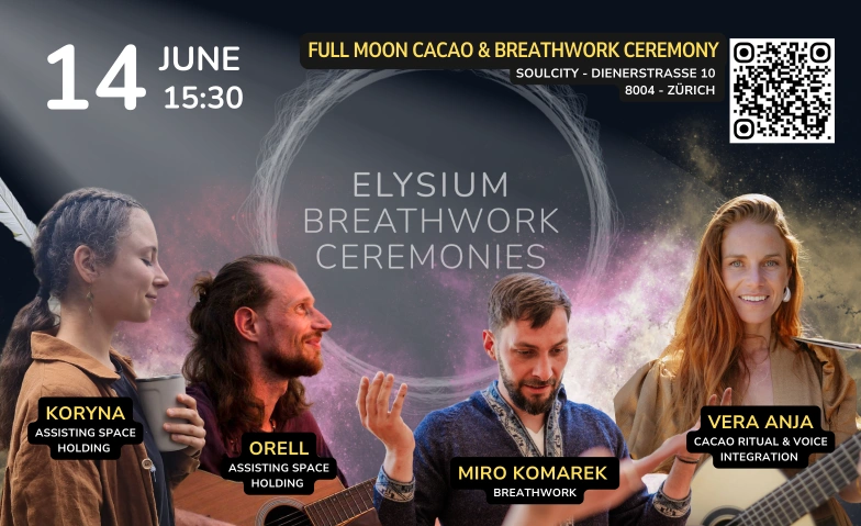 14.6 Full Moon Cacao & Breathwork Ceremony Soul City, Dienerstrasse 10, 8004 Zürich Tickets