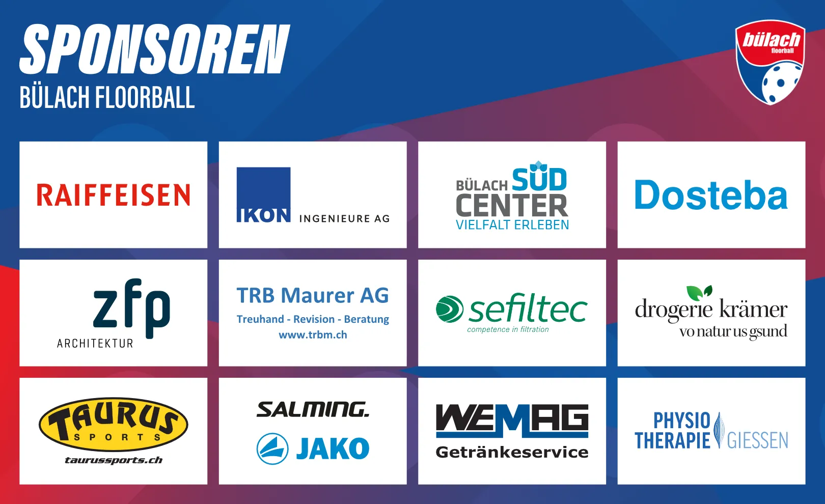 Sponsoring logo of Herren 1. Liga: Bülach Floorball vs. Floorball Uri event