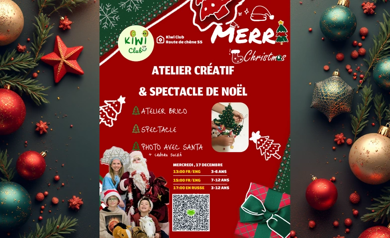 Atelier et spectacle de No&euml;l (FR/EN) 13:00-14:30 3-6 ans Tickets
