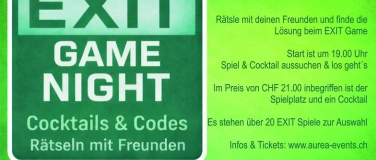 Event-Image for 'Exit Game Night im AUREA - Cocktails & R&auml;tseln'