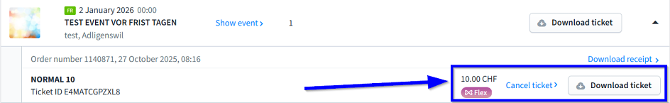 Flex tickets storno EN 1