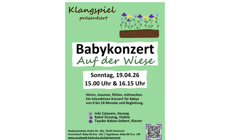 BABYKONZERT "Auf der Wiese" (0-24 Monate) Tickets