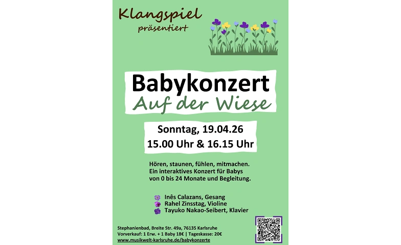 BABYKONZERT "Auf der Wiese" (0-24 Monate) Tickets