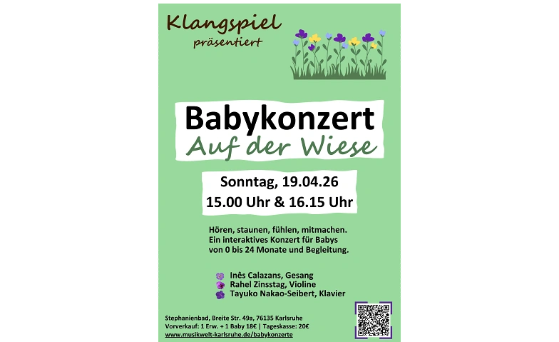 BABYKONZERT "Auf der Wiese" (0-24 Monate) Tickets
