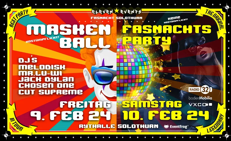 SOLOTHURNER FASNACHT 2024 ::: 9.2. & 10.2.2024 :: RYTHALLE Rythalle Solothurn Tickets