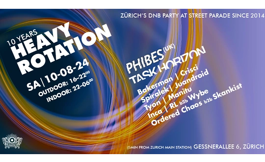 Sponsoring logo of Heavy Rotation Drum and Bass w/ PHIBES (UK) event