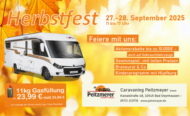 Herbstfest bei Caravaning Peitzmeyer Tickets