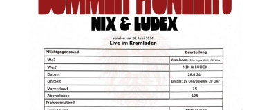 Event-Image for 'Sommerkonzert: NIX + LUDEX'