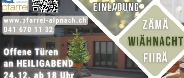 Event-Image for 'Offenes Pfarreizentrum - &laquo;Z&auml;m&auml; Wi&auml;hnacht fiir&auml;&raquo;'