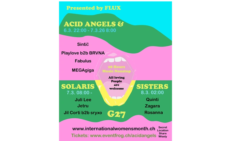 ACID ANGELS &amp; SOLARIS SISTERS im G27 i de Binz Billets