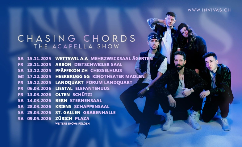 INVIVAS - Chasing Chords Tour Plaza Klub, Badenerstrasse 109, 8004 Zürich Tickets
