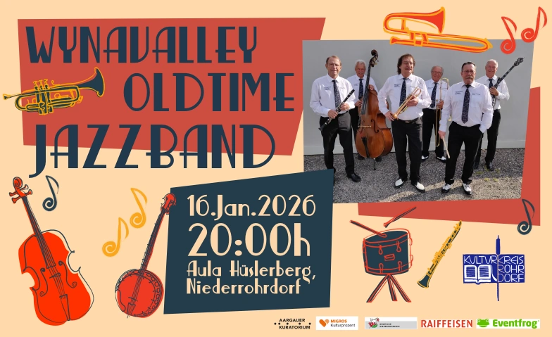Wynavalley Oldtime Jazzband Konzert Aula Schulhaus Rüsler, Rüslerstrasse 5, 5443 Niederrohrdorf Tickets