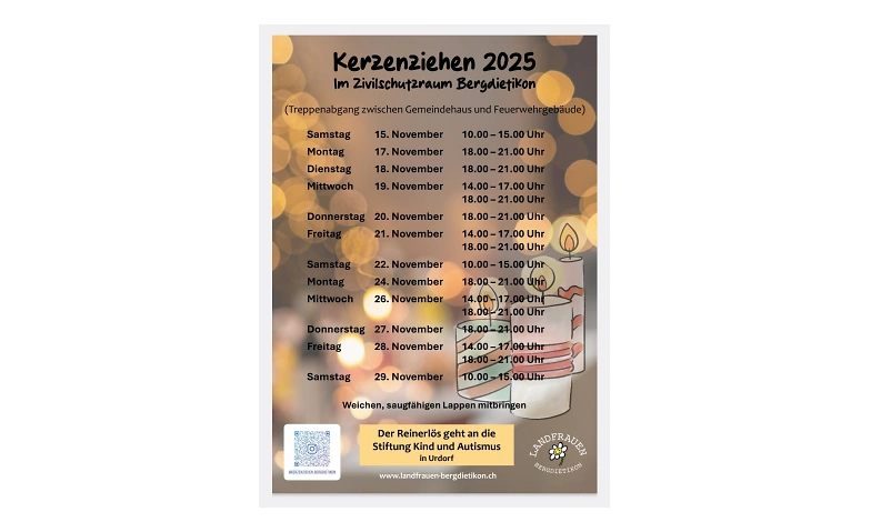 Kerzenziehen Bergdietikon Tickets