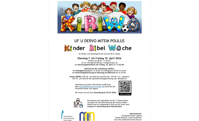 KiBiWo - KinderBibelWoche 7.-10.04.26 Tickets