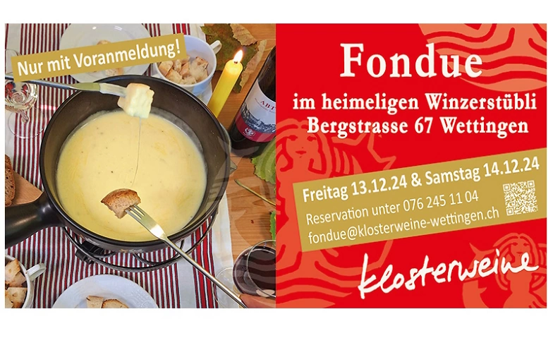 Fondue im Winzerst&uuml;bli ${singleEventLocation} Tickets