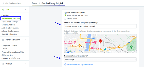 Location &auml;ndern