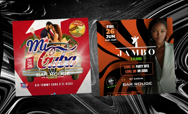 JAMBO Night x MI CUBA Bar Rouge - Rooftop Bar & Club, Messeplatz 10, 4058 Basel Tickets