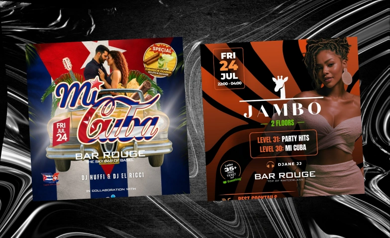 JAMBO Night x MI CUBA Bar Rouge - Rooftop Bar & Club, Messeplatz 10, 4058 Basel Billets