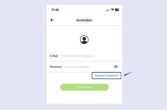 Passwort vergessen App CH DE