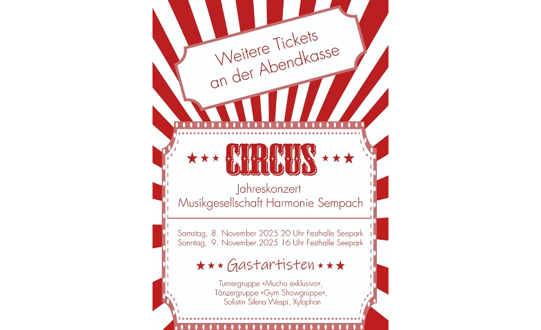 Jahreskonzert Musikgesellschaft Harmonie Sempach Billets