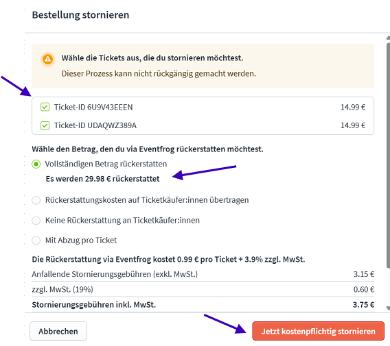 Rueckerstattung DE euro